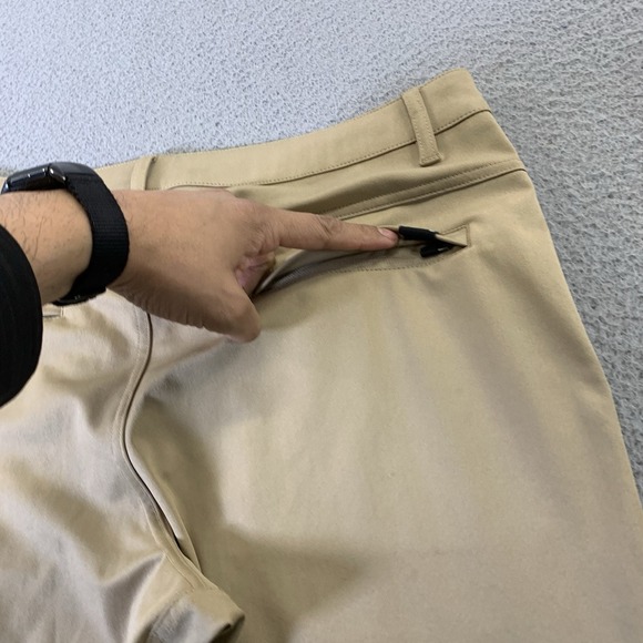 Barbell Apparel Chino Pants Mens 32x30 Beige Performance Train Gym Stretch Golf - Picture 13 of 15